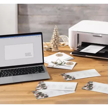Sigel DU416 50 vnt. Kalėdiniai vokai Scandinavian Christmas DIN long be langelio