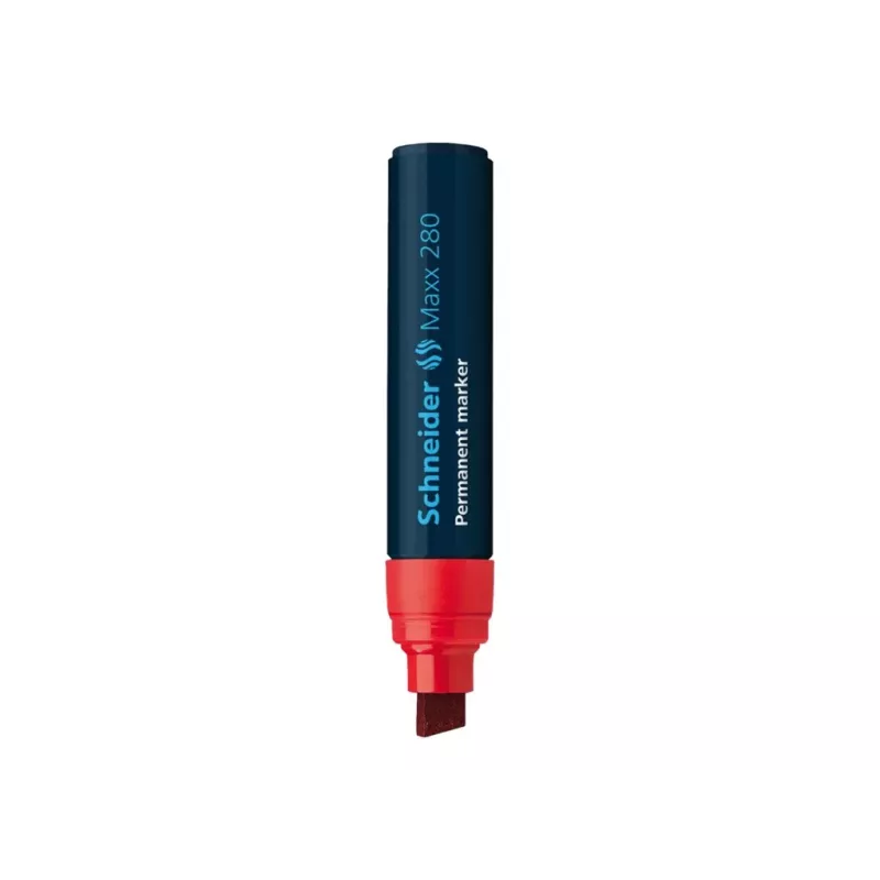 Schneider Maxx 280 permanentinis žymeklis raudonas, kaltinio antgalio, 4-12 mm, 128002