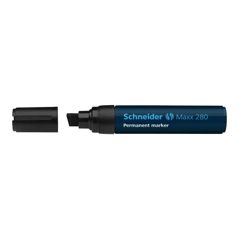 Schneider Maxx 280 permanentinis žymeklis su kaltiniu antgaliu, juodas, 128001