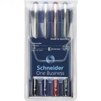 Schneider Edding One Business Stick tušinukas, juodas/mėlynas/žalias/raudonas, 4 vnt. 183094