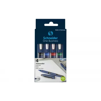 Schneider Edding One Business Stick tušinukas, juodas/mėlynas/žalias/raudonas, 4 vnt. 183094