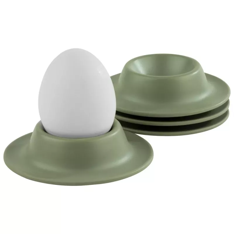 APS EGGY kiaušinių stovelių rinkinys, 4 vnt., žalios spalvos melaminas, 85 mm skersmens, tinka plauti indaplovėje 85295