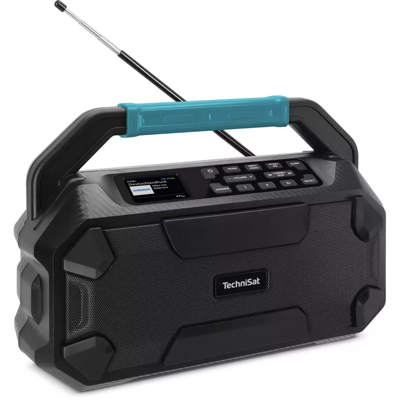 TechniSat VIOLA 231 OD DAB+ ir FM statybvietės radijas su Bluetooth, atsparus purslams IPX4, juodas