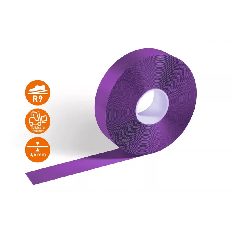 DURABLE DURALINE 50/05 lipni grindų ženklinimo juosta, PVC, violetinė, 50 mm x 5 m 102112