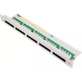 BULLITT CAT 3 ISDN komutacinė panelė, 25 prievadų RJ45 8P4C, neekranuota, 19 inch 1U, juoda