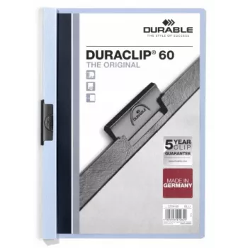 DURABLE Duraclip 6 mm suspaudžiamasis segtuvas A4 mėlynas (25 vnt. pakuotė)