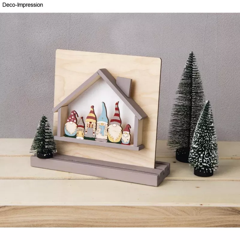 Rayher Dekoartikel natur Holzleiste Wichtelfamilie, 2 vnt. (46805505)