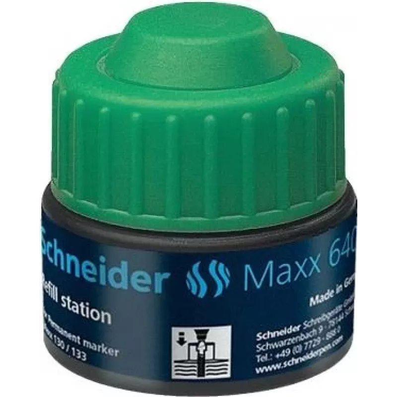 Schneider Maxx 640 žymeklio papildymo rašalas, žalias, 30 ml 164004