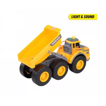 Dickie Toys Volvo A60H šarnyrinis savivartis 1:24 mastelio statybinė mašina su šviesos ir garso efektais 203723007