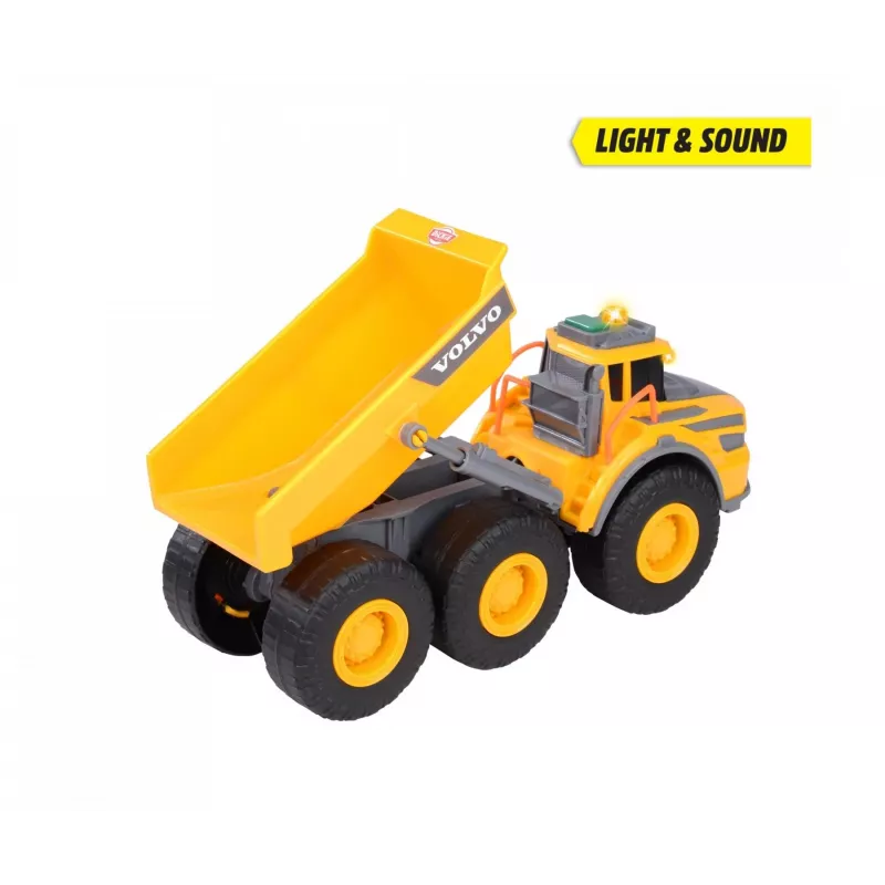 Dickie Toys Volvo A60H šarnyrinis savivartis 1:24 mastelio statybinė mašina su šviesos ir garso efektais 203723007