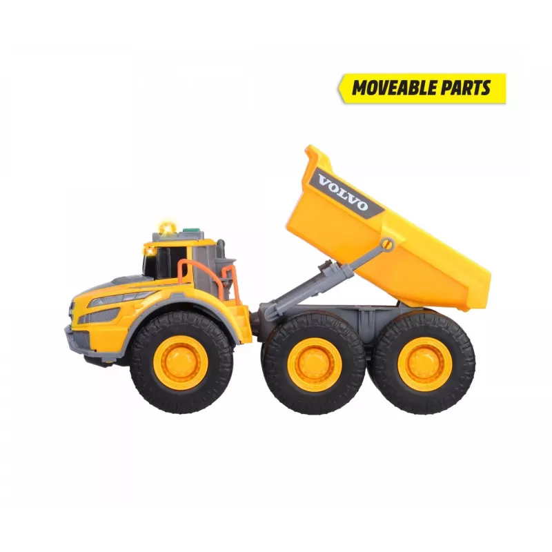 Dickie Toys Volvo A60H šarnyrinis savivartis 1:24 mastelio statybinė mašina su šviesos ir garso efektais 203723007