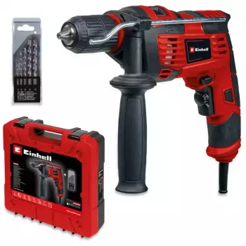 Einhell TC-ID 720/1 E rinkinys smūginis gręžtuvas 720 W su 5 dalių grąžtų rinkiniu ir nešiojimo dėklu 4259846