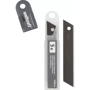 Wolfcraft Profi-Sharp 18 mm lūžtantys peiliuko ašmenys, juodi, 10 vnt. 4208000