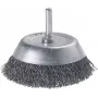 Wolfcraft puodelinis šepetys su 1/4 colio (6,3 mm) koto diametru, 50 mm šepečio diametras, gofruota plieninė viela 2106000