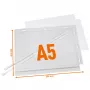 DURABLE vandeniui atsparūs A5 plakato kišenės su plastikiniais raiščiais, 5 vnt. (505919)