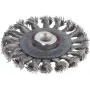 Wolfcraft 2701000 ratinis šepetys Ø 100 mm, nerūdijančio plieno viela, 1/4 colio (6,3 mm) kotas