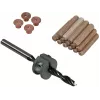 Wolfcraft 8 mm buko medienos kaiščių rinkinys su grąžtu, gylio ribotuvu ir žymekliais (50 kaiščių, 56 dalys) 2917000
