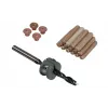 Wolfcraft 8 mm buko medienos kaiščių rinkinys su grąžtu, gylio ribotuvu ir žymekliais (50 kaiščių, 56 dalys) 2917000