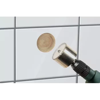 wolfcraft 5924000 deimantinis grąžtas 6 mm porcelianiniam keramikos dirbiniui, granitui, plytelėms, nerūdijančiam plienui