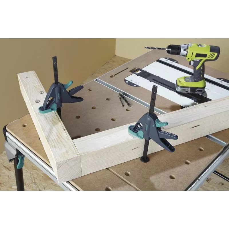 Wolfcraft 3036000 darbastalio spaustuvas, suspaudimo plotis 120 mm