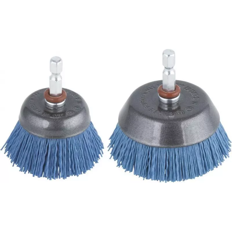 Wolfcraft nailoninė puodelinė šepetėlis, 1/4 inch (6,3 mm) kotas, 50 mm skersmuo, 4500 RPM 2729000