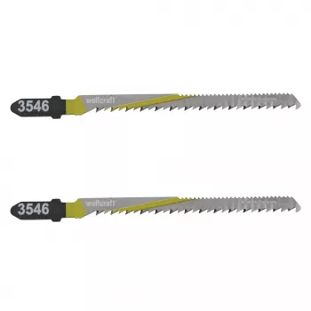 Wolfcraft 3546000 T 101 B dėlionės pjūklelio ašmenys, T formos kotu, HCS, 100 mm, 2 vnt.
