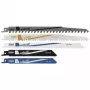 Wolfcraft 3599000 staliaus pjūklo geležčių rinkinys, 5 dalių, HCS ir bi-metalas, 150/230 mm, 6/18 TPI, universalus 1/2 colio kotas