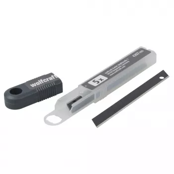 Wolfcraft Profi-Sharp lūžtami peiliukai 9 mm juodi, 5 vnt. 4207000