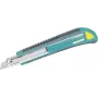 Wolfcraft 2C lūžtantis peilis 18 mm su automatiniu fiksavimu ir metaliniu ašmenų kreiptuvu 4139000