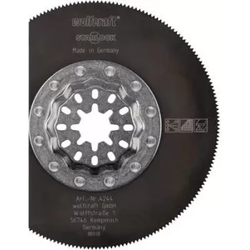 Wolfcraft 4244000 segmentinis pjūklo diskas 85 mm HSS osciliaciniams daugiafunkciams įrankiams, 1 vnt.