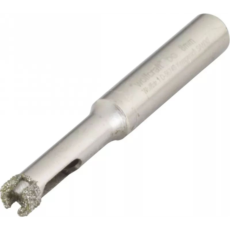 wolfcraft 5917000 deimantinis vainikinis grąžtas 6 mm porcelianiniam keramzitui, glazūruotoms plytelėms, granitui