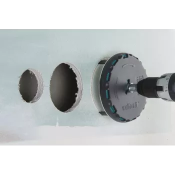 wolfcraft reguliuojamas kiaurymų pjovimo grąžtas 45-130 mm su HSS ašmenimis ir centravimo grąžtu 5978000