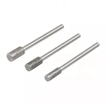 Wolfcraft 5987000 deimantinių šlifavimo galvučių rinkinys, cilindrinės, 3 dalių
