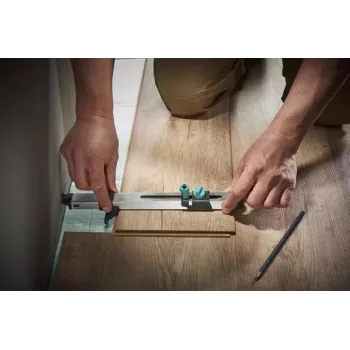 wolfcraft 6952000 nerūdijančio plieno liniuotė 320 mm su išgraviruota metrine skale