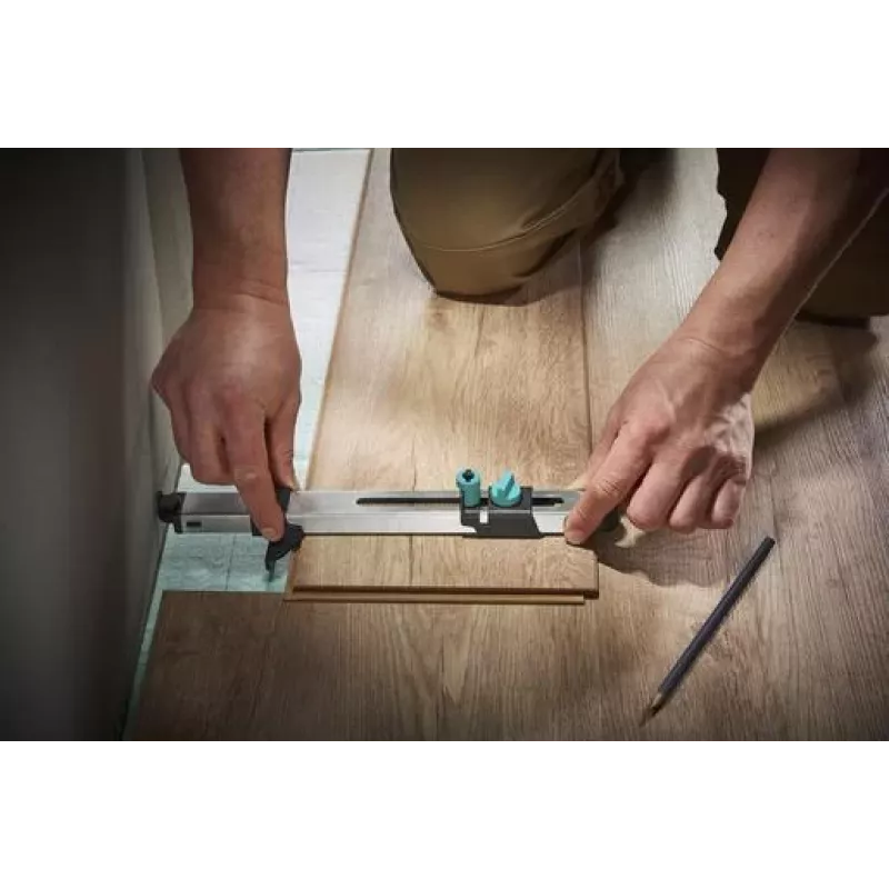 wolfcraft 6952000 nerūdijančio plieno liniuotė 320 mm su išgraviruota metrine skale
