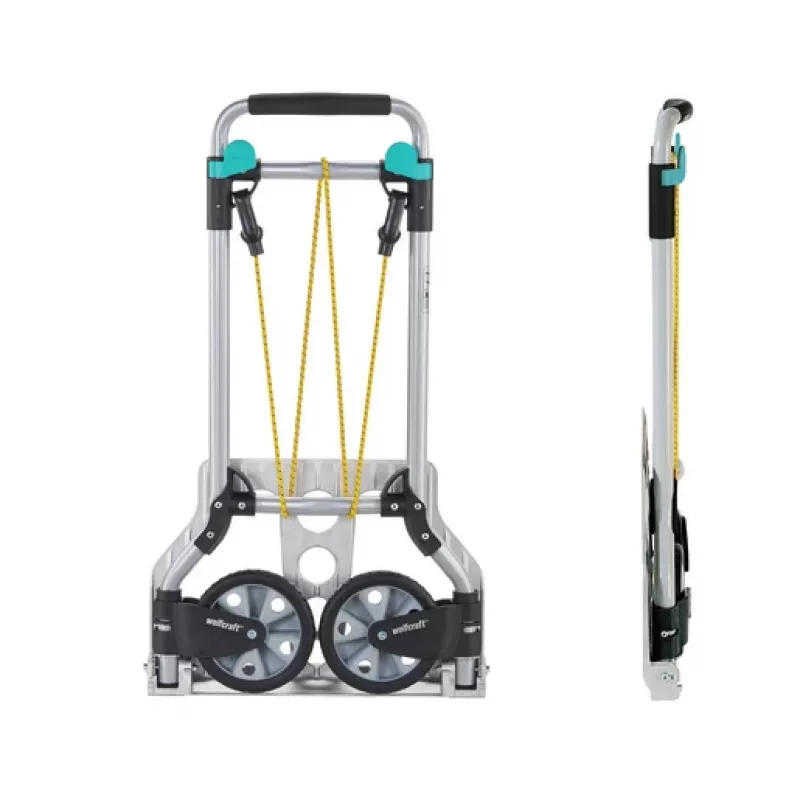 wolfcraft TS 600 aliumininis rankinis vežimėlis, 70 kg, juodas 5505000