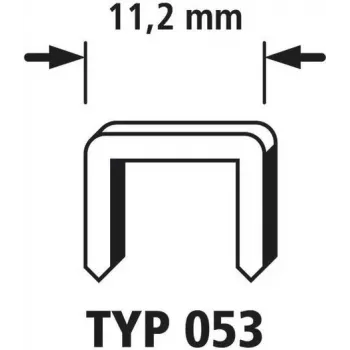 Wolfcraft 2000 plataus nugarėlės segtukai, 2000 vnt., 7026000, matmenys (W x H) 11,2 mm x 6 mm