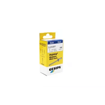 GESIPA PolyGrip® aklinė kniedė 3,2 x 8 mm, plienas/plienas, 100 vnt. 1464887