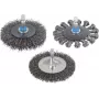 Wolfcraft plieninės vielos diskinis šepetys 2101000 kampiniam šlifuokliui, 100 mm, gofruotas, M14