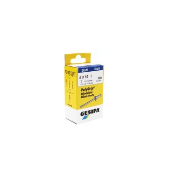GESIPA PolyGrip® aklinų kniedžių rinkinys 4,0 x 10,0 mm plienas/plienas, 100 vnt. 1464884