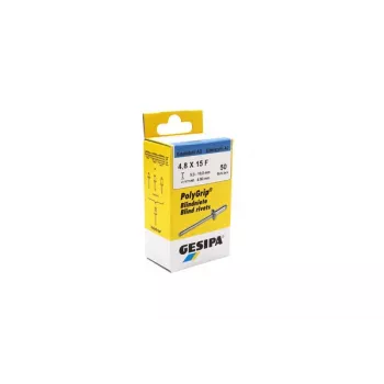 GESIPA PolyGrip® aklinė kniedė, nerūdijantis plienas A2, 4,8 x 15 mm, pusapvalė galvutė, 50 vnt. 1464828