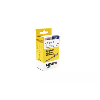 GESIPA PolyGrip® aklinos kniedės 4,8 x 10,0 mm, aliuminis/plienas, 50 vnt., 1433850