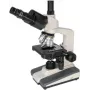 BRESSER trinokulinis šviesos mikroskopas, 40x–1000x padidinimas, LED apšvietimas, mechaninis staliukas, 5723100