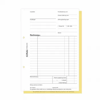 Herlitz sąskaitų faktūrų blankai A5, 2 dalių, be anglies, 4 vnt. 300003799