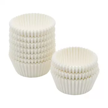 FACKELMANN 21615 Muffinų ir keksiukų formelės, neriebalinio kepimo popieriaus, baltos, 5,0 cm skersmens, 250 vnt.