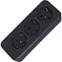 HEINRICH KOPP 3 vietų elektros skirstytuvas be jungiklio, juodas, be laido, 16 A, 250 V, Schuko, su apsauga nuo vaikų, montuojamas ant sienos 120305001