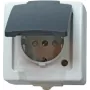 HEINRICH KOPP Schuko lizdas su atlenkiamu dangteliu ir padidinta apsauga nuo prisilietimo, 16 A, 250 V, įleidžiamas, alpinės baltos spalvos (107856005)
