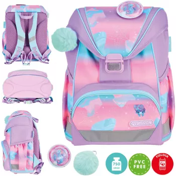 Herlitz Ultralight mokyklinė kuprinė rinkinys Seahorse Ocean Lights 6-9 metų