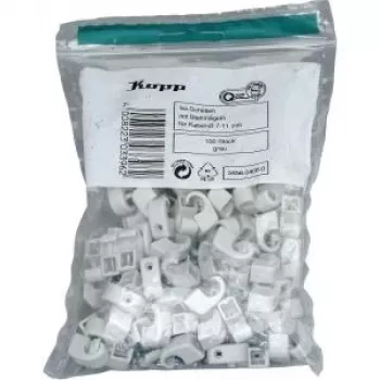 Kopp kabelio spaustukas su vinimi, ryšulio skersmuo 7-11 mm, pilkas, 100 vienetų 345604080