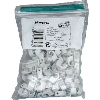 Kopp kabelio spaustukas su vinimi, ryšulio skersmuo 7-11 mm, pilkas, 100 vienetų 345604080